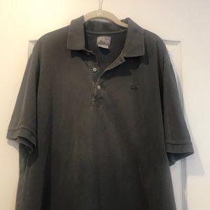 Lacoste Men’s Vintage Washed gray polo size 8